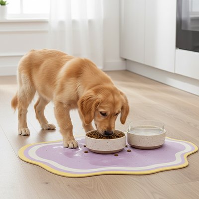 Tapis gamelle chien