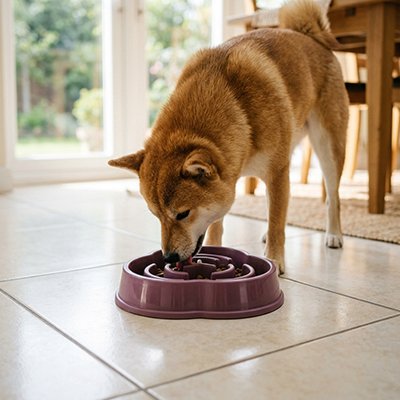 Gamelle anti glouton chien 
